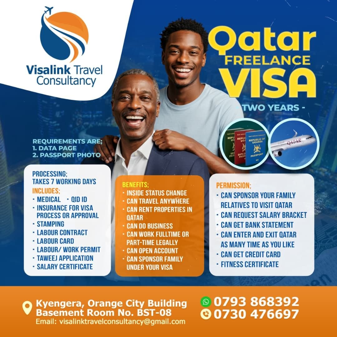 Qatar freelance visa poster